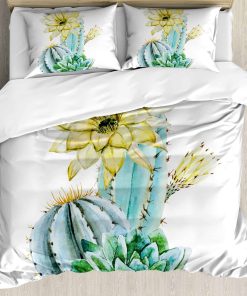 Set de Funda Nórdica Ambesonne Suculento, Composición de