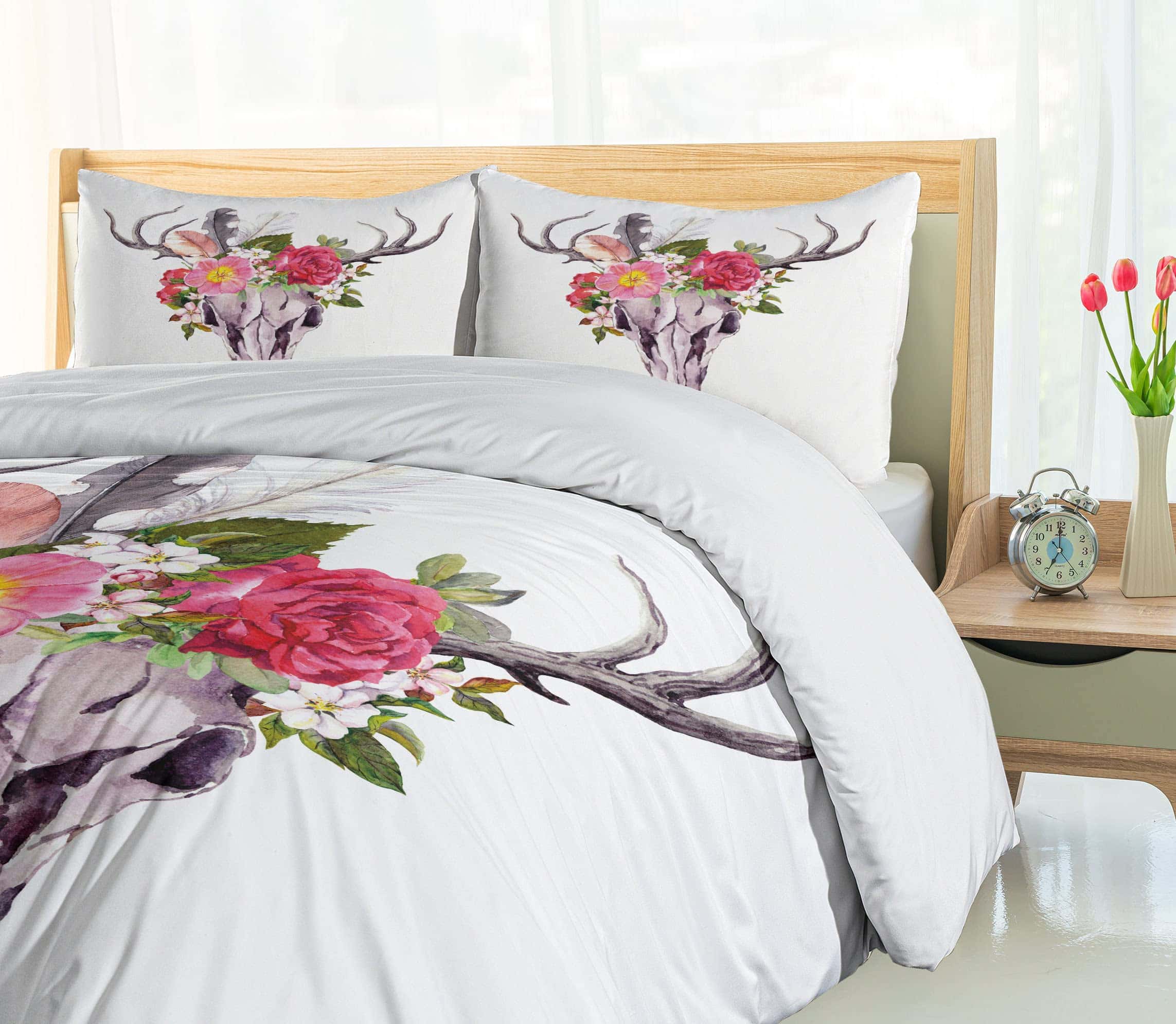 Juego de Funda de Edredón Ambesonne Antler, Cráneo de - Imagen 5