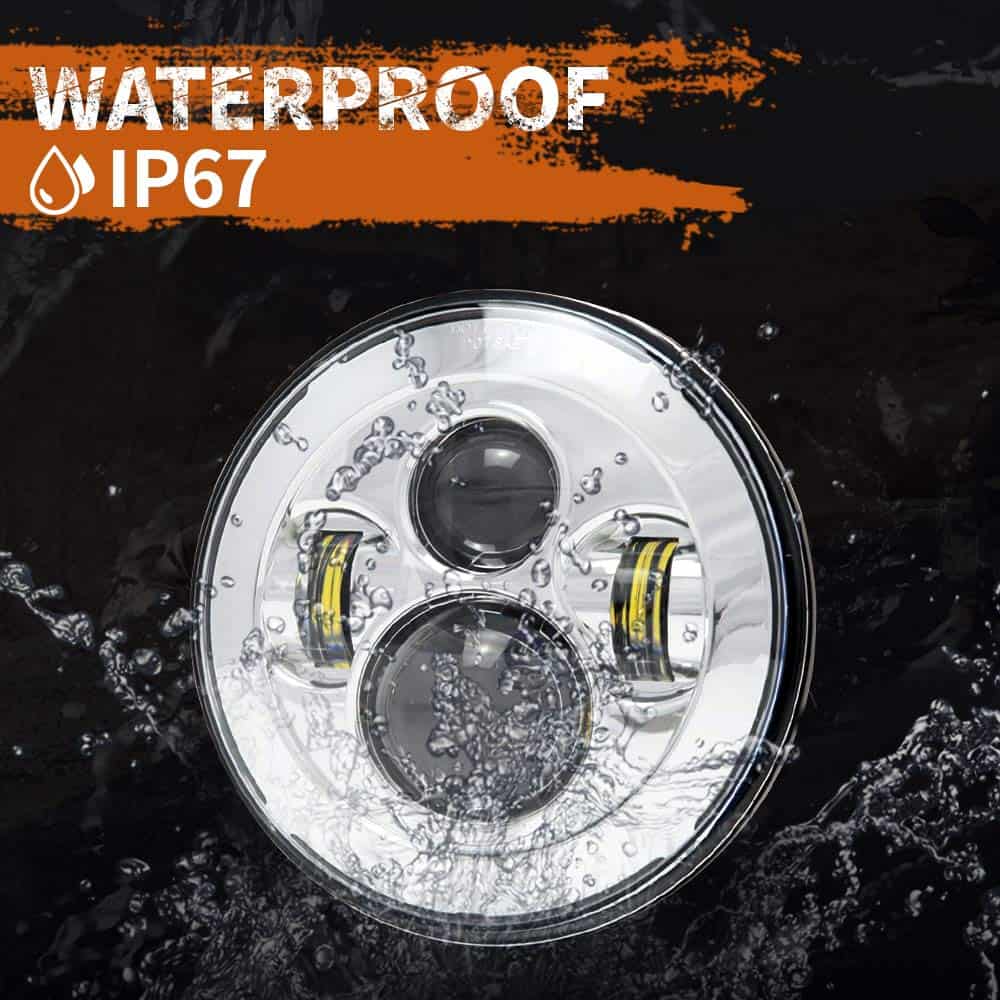 Faro LED para motocicleta de 7 pulgadas DOT compatible con - Imagen 6