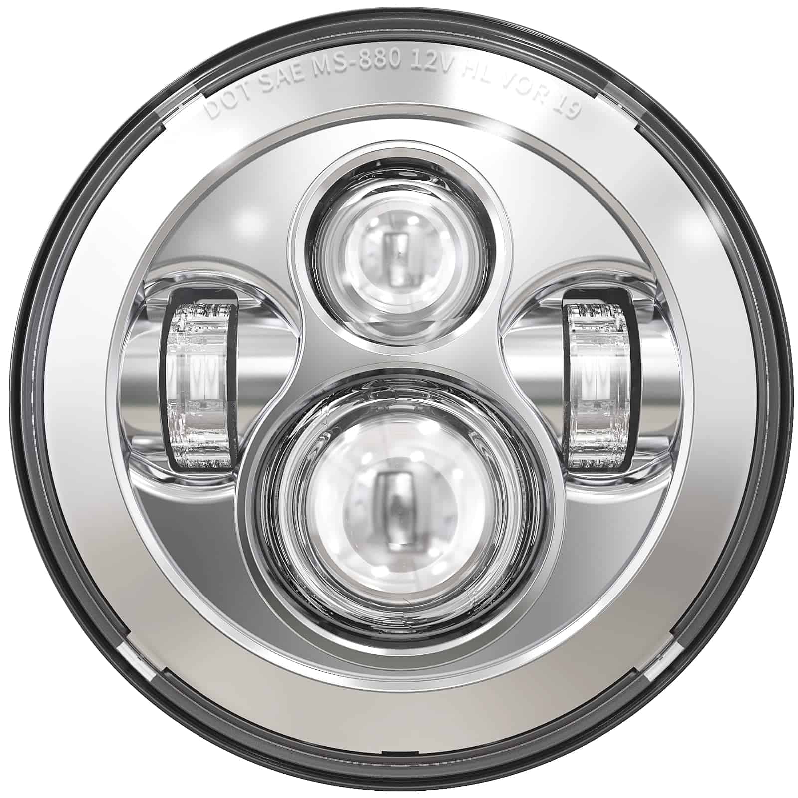 Faro LED para motocicleta de 7 pulgadas DOT compatible con