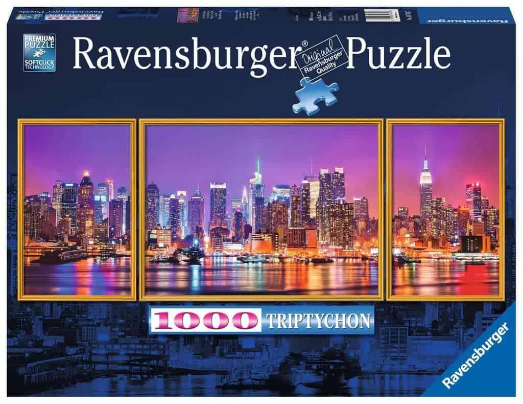 Rompecabezas panorámico Ravensburger New York Triptochon de