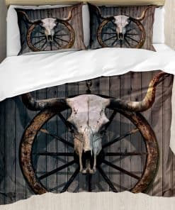 Juego de Funda Nórdica Ambesonne Barn Wood -Blanco Negro Mar