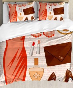 Juego de Funda Nórdica Ambesonne Heels and Dresses, Moda de