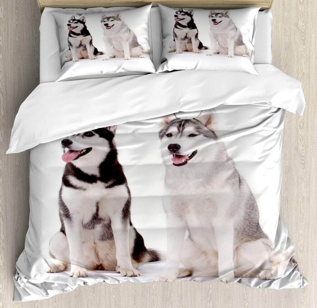 Juego de Funda Nórdica Ambesonne Alaskan Malamute,
