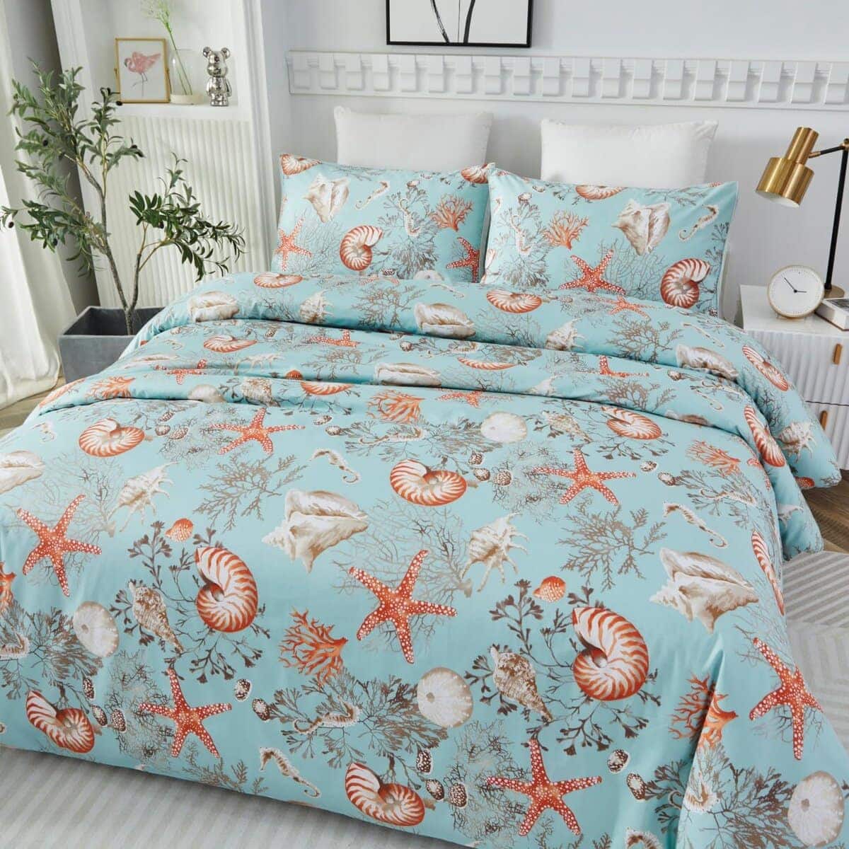 Juego de Ropa de Cama de Lujo Costero Marítimo Brandream en