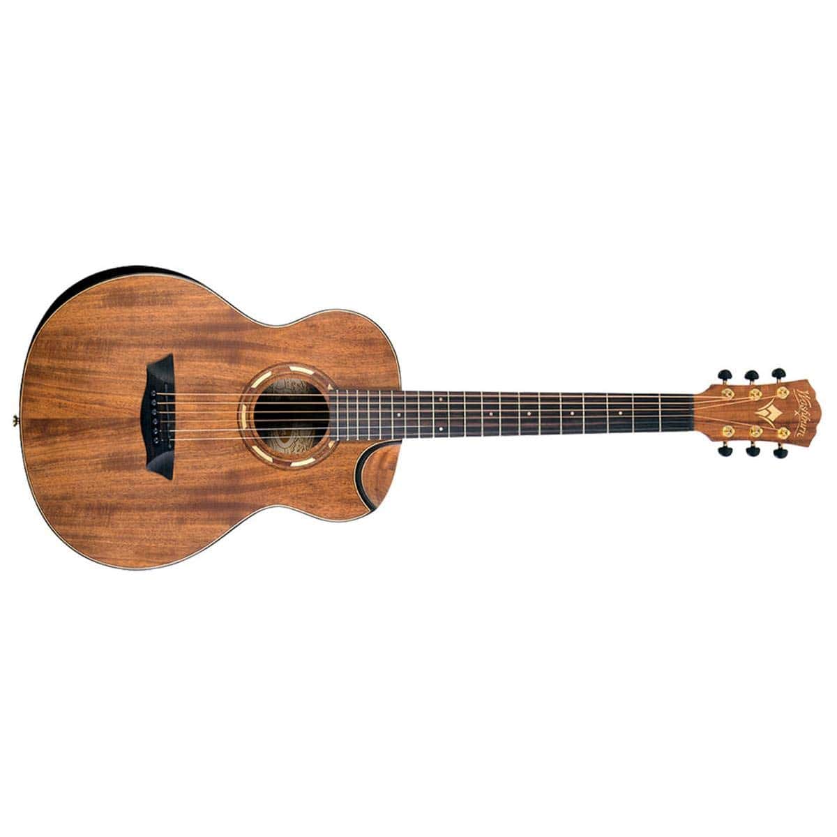 Guitarra Acústica de Viaje Washburn Comfort G-Mini 55 Koa, - Imagen 3