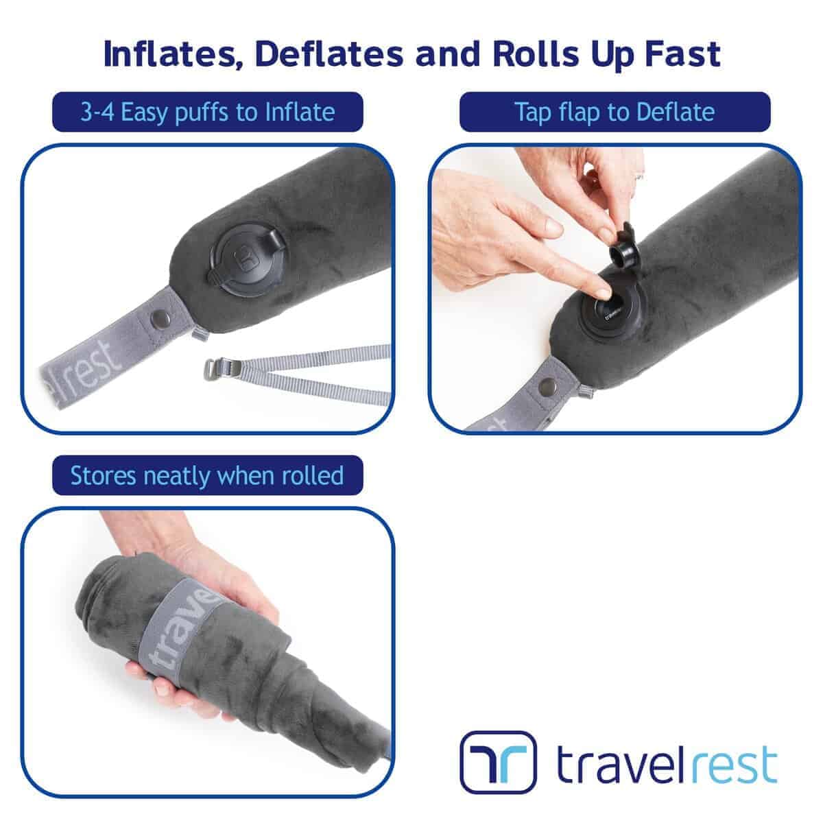 Almohada de Viaje Todo en Uno TRAVELREST para Cuello y - Imagen 7
