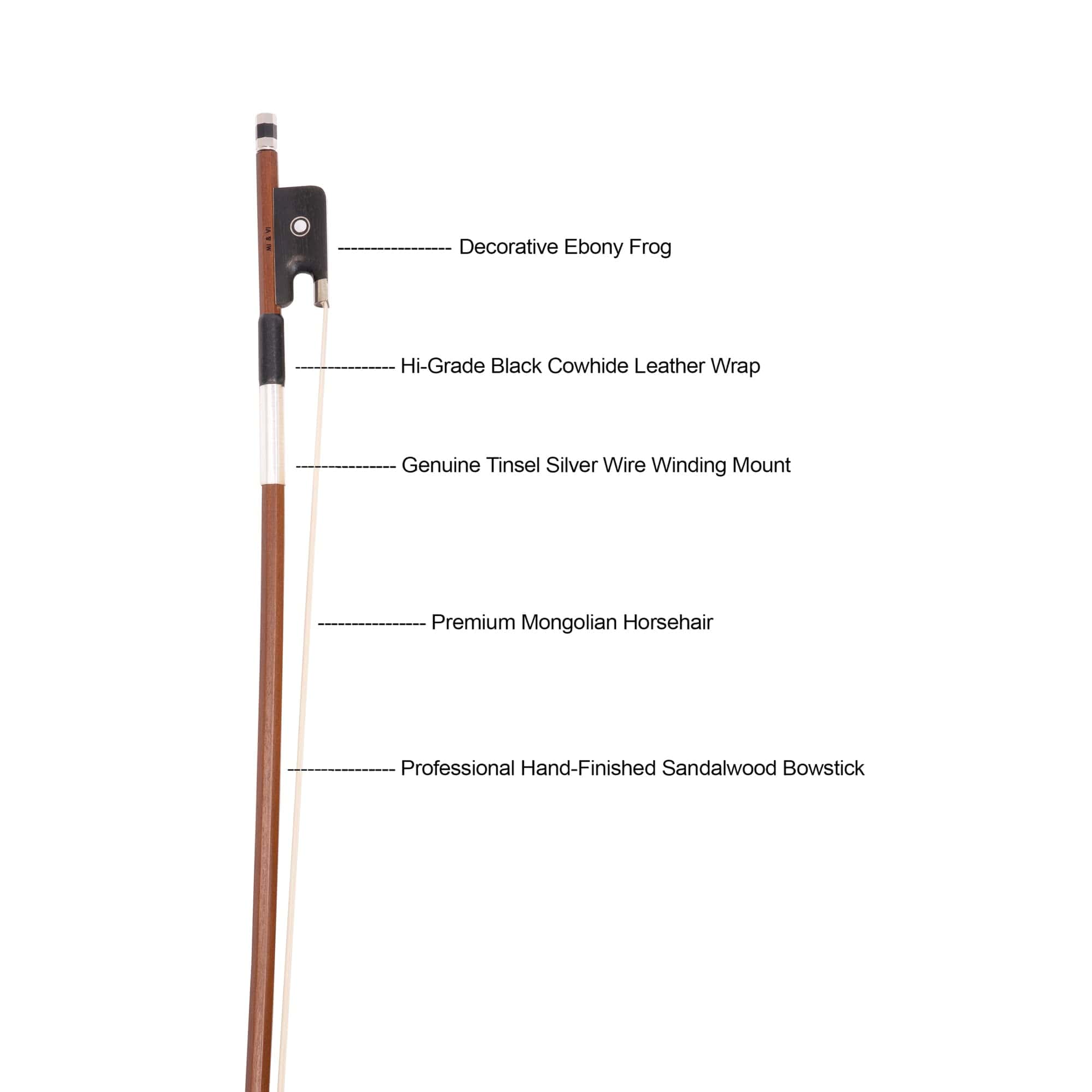 Arco Viola MI&VI AB-510 de Madera de Brasil para Violas de - Imagen 3
