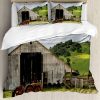 Juego de Funda Nórdica Rústica de Ambesonne, Vieja Granja