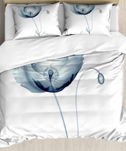 Juego de Funda Nórdica Ambesonne Flower, Imagen de Amapola