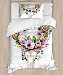 Juego de Funda nórdica Ambesonne Skull, cráneo de animal