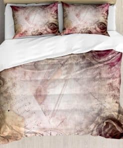 Set de Funda Nórdica Ambesonne Rose, Diseño Vintage estilo