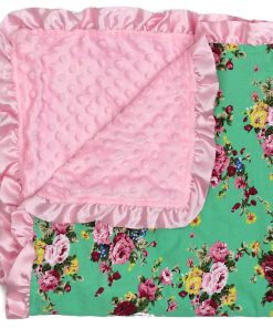 Mantas de bebé Dear Baby Gear, Vintage Floral Pink Roses on