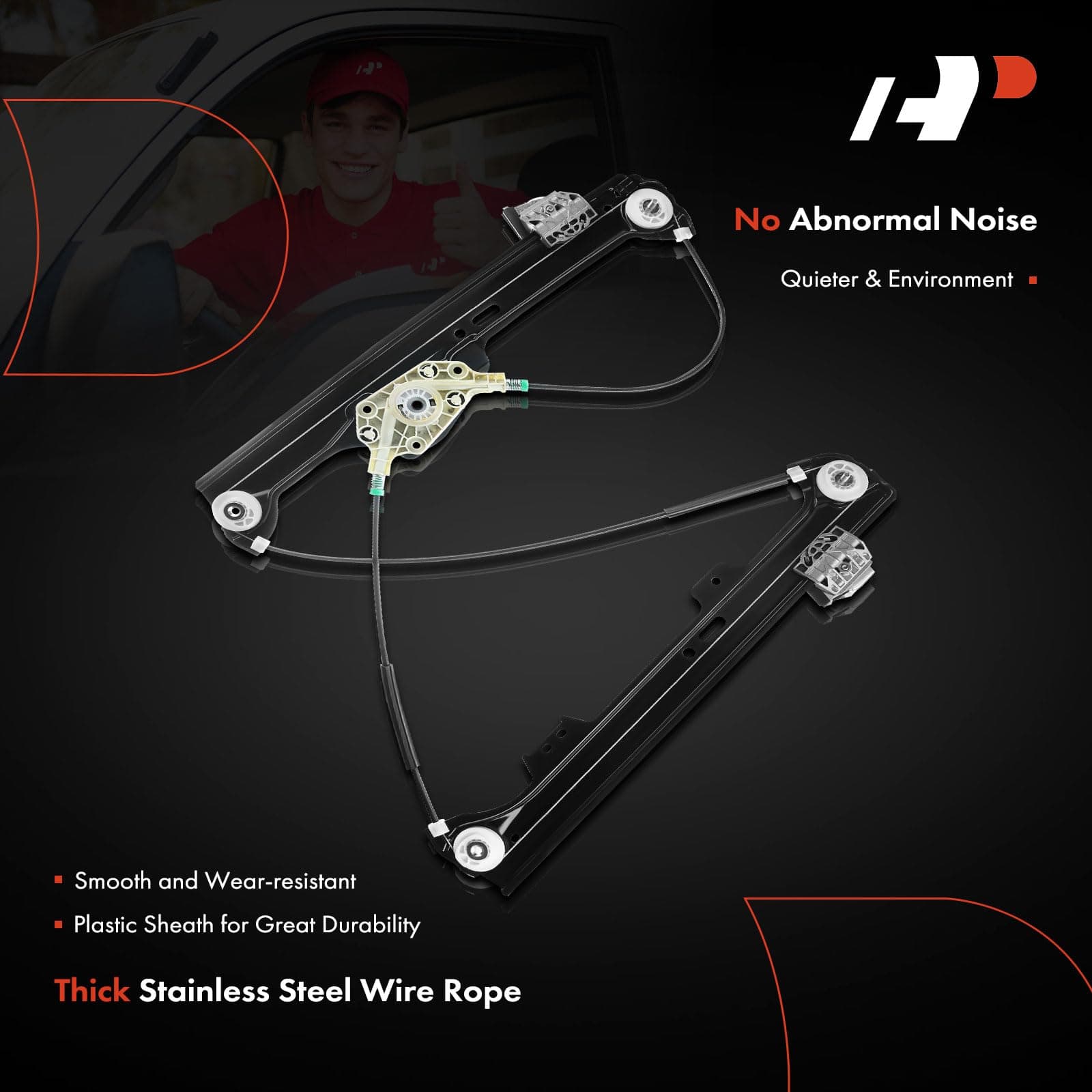 Regulador de ventanilla sin motor A-Premium de repuesto - Imagen 5