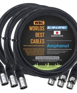 3 Unidades - 12 Pies - Canare L-4E6S, Cable de Micrófono