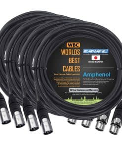 4 Unidades - 18 Pies - Cables de Micrófono Canare L-4E6S de