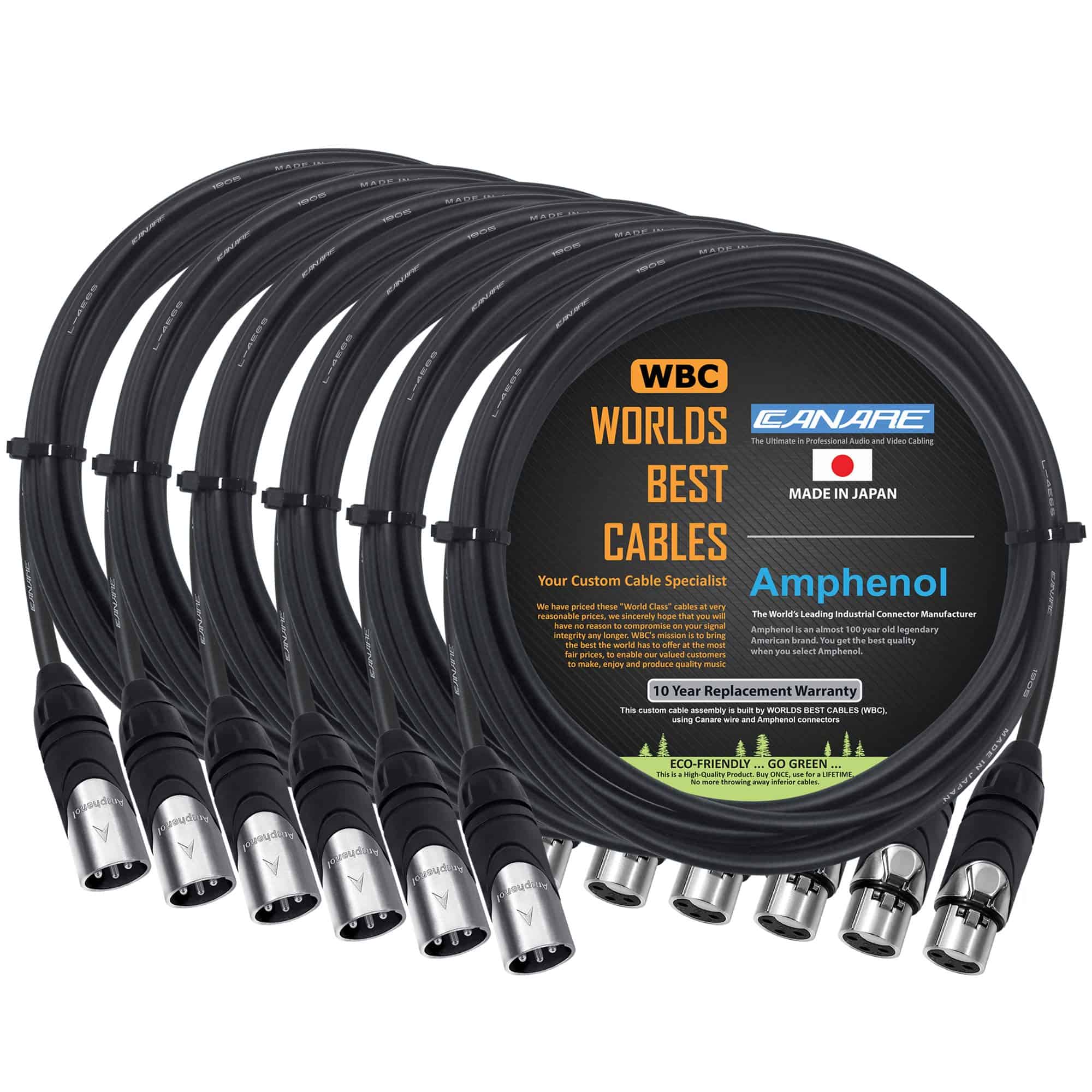 6 Unidades - 12 Pies - Canare L-4E6S, Cables de Micrófono