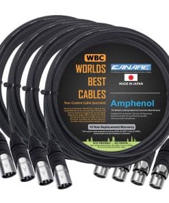 4 Unidades - 10 Pies - Canare L-4E6S, Star Quad Cables