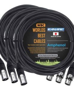 3 Unidades - 18 Pies - Canare L-4E6S, Cables de Micrófono