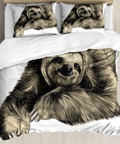 Juego de Funda nórdica Ambesonne Sloth, Tiernos Animales de