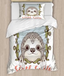 Juego de Funda de Edredón Ambesonne Sloth, Animal Exótico