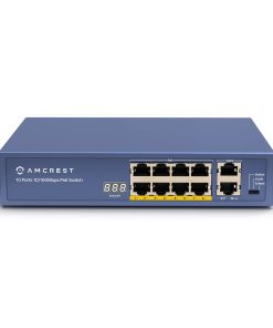 Switch POE+ de 9 Puertos con Carcasa de Metal, 8 Puertos