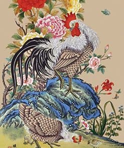 Rompecabezas de 1000 Piezas - Imagen de Gallo de Peonía