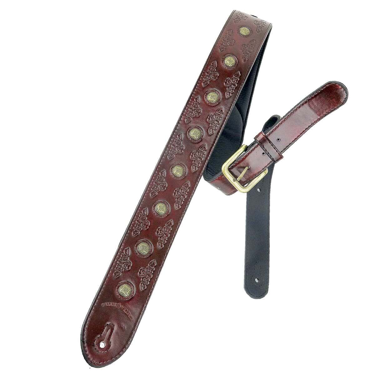 Correa de Guitarra Acolchada de Cuero Antique Mahogany con - Imagen 3