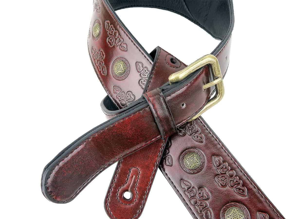 Correa de Guitarra Acolchada de Cuero Antique Mahogany con - Imagen 4