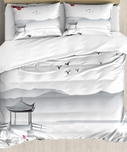 Juego de Funda Nórdica Ambesonne Estilo Asiático, Jardín