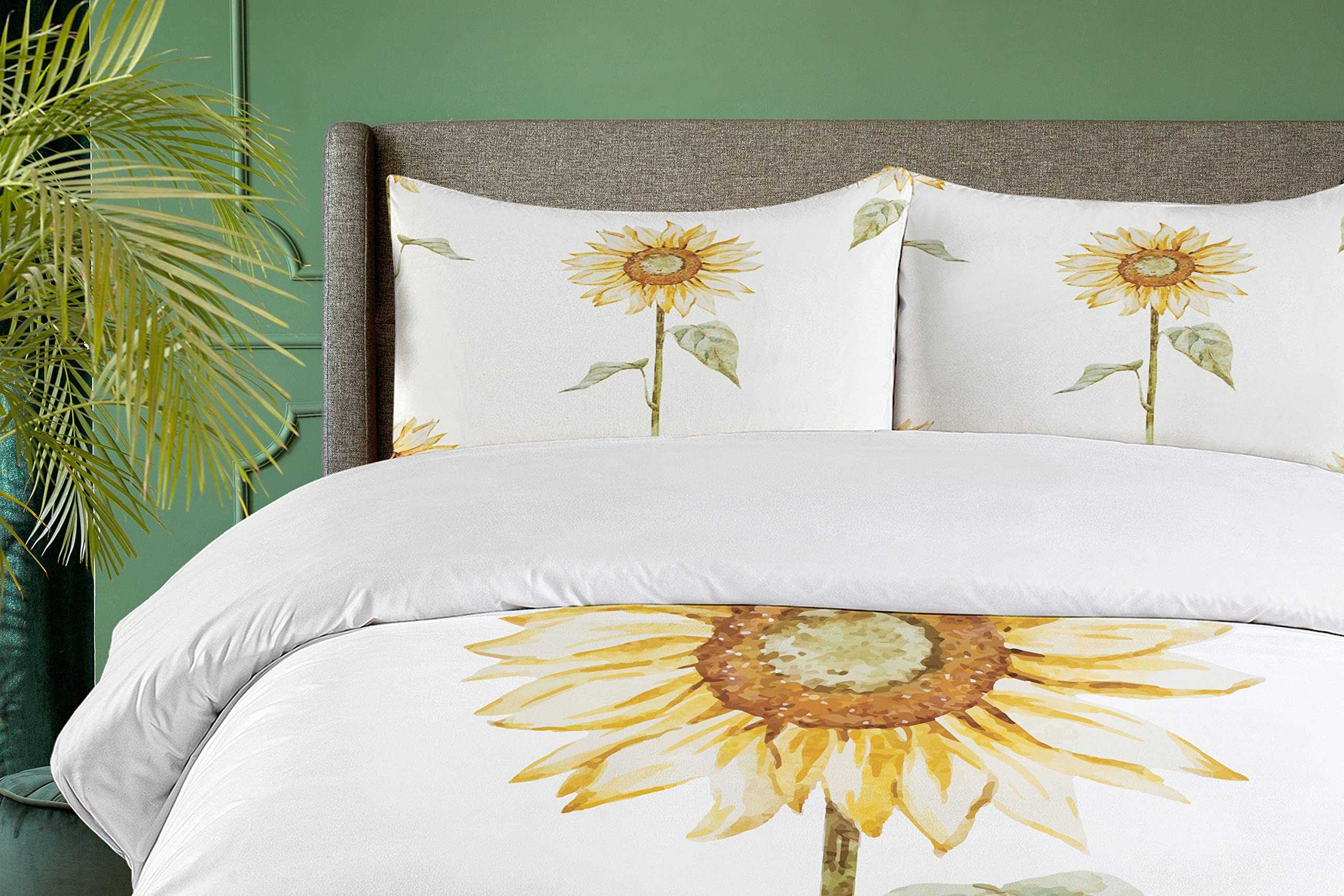 Juego de Funda nórdica Ambesonne Girasol, Girasoles con - Imagen 4