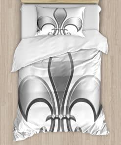 Juego de Funda de Edredón Ambesonne Fleur De Lis, Flor de