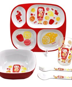 Set de Regalo de Melamina para Niños de 5 Piezas Juice Girl