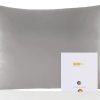 Funda de Almohada de Seda 100% Pura de Morera -Gris