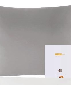 Funda de Almohada de Seda 100% Pura de Morera -Gris