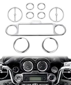 9 PCS Juego de Aros de Adorno para Estéreo de Velocímetro y