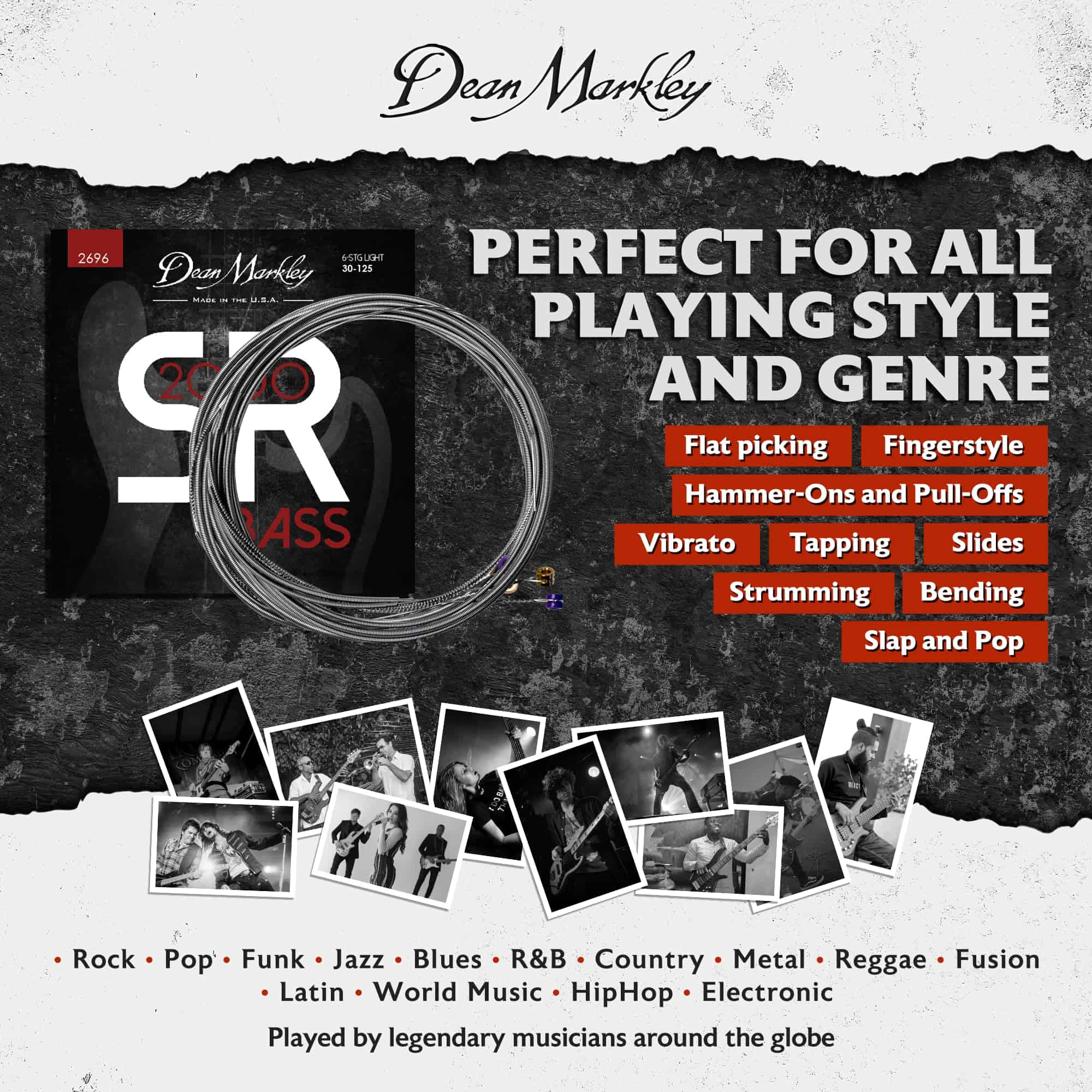 Dean Markley SR2000 Stainless Steel Bass Guitar Strings 6 - Imagen 7