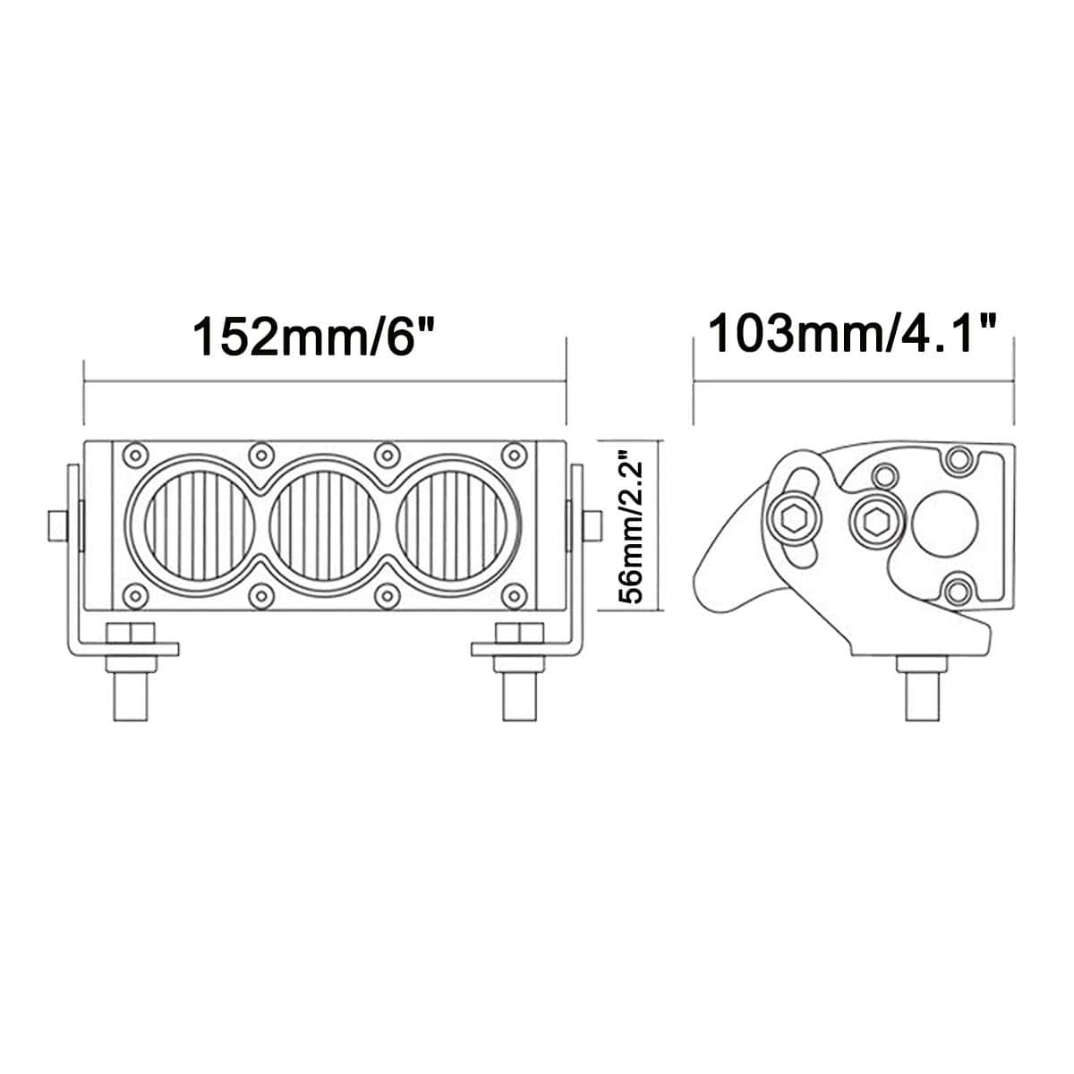 Barra de luz LED off-road súper brillante de una fila de - Imagen 3