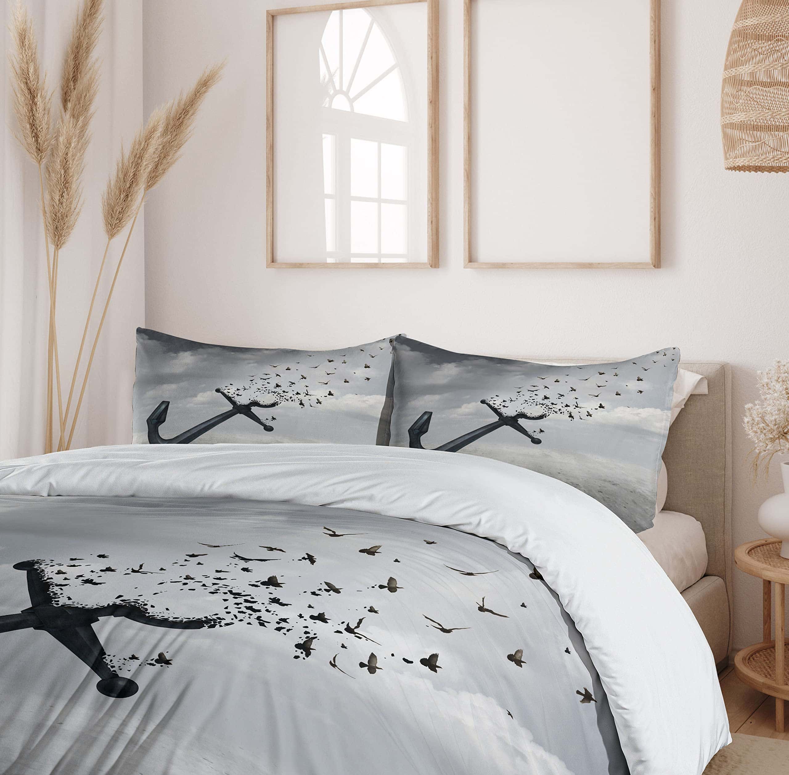 Juego de Funda de Edredón Ambesonne Birds, Ancla se - Imagen 7