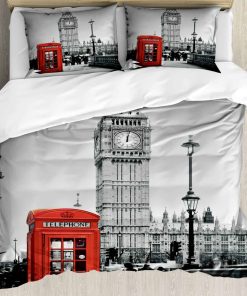 Juego de Funda Nórdica Ambesonne Londres, Cabina Telefónica