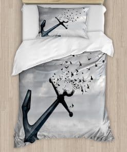 Juego de Funda de Edredón Ambesonne Birds, Ancla se