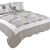 Cubrecamas Acolchado Decorativo Marina Ultra Suave de 3