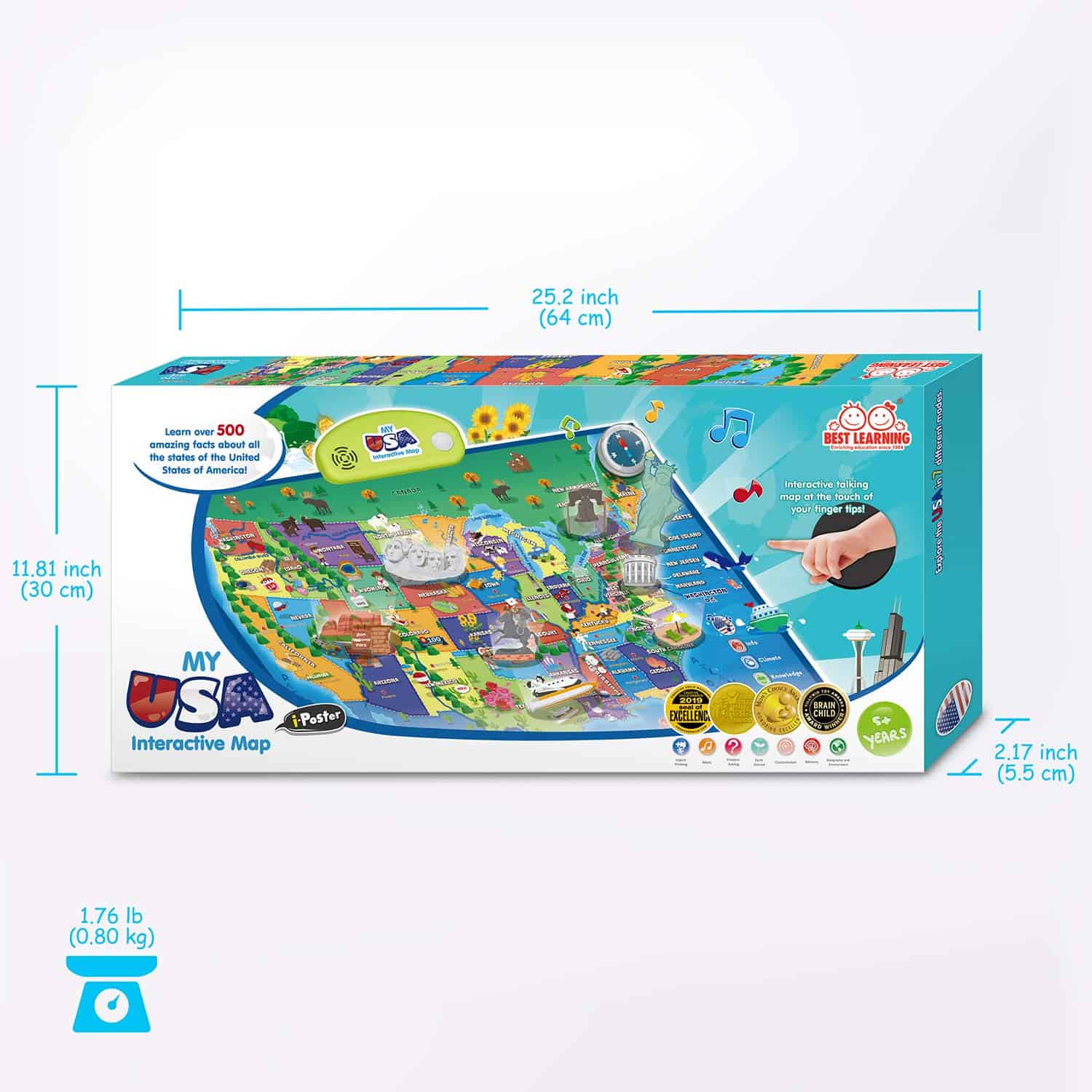 BEST LEARNING i-Poster My USA Mapa Interactivo - Juguete - Imagen 9