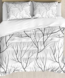 Juego de Funda Nórdica de Invierno -Blanco y Negro