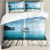 Juego de Funda Nórdica Náutica Ambesonne, Yate desde