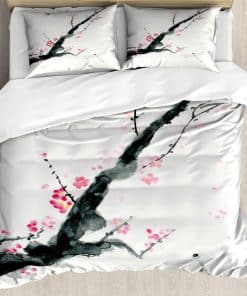 Set de Funda de Edredón Ambesonne Dragonfly, Rama de un