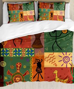 Juego de Funda Nórdica Ambesonne Retro, Estampado de Baile