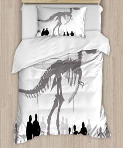 Juego de Funda nórdica de Dinosaurio Ambesonne, Siluetas de