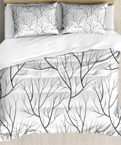 Juego de Funda Nórdica de Invierno -Blanco y Negro