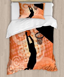 Set de Funda Nórdica Ambesonne de Baloncesto, Silueta de